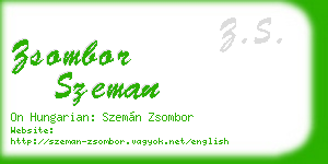 zsombor szeman business card